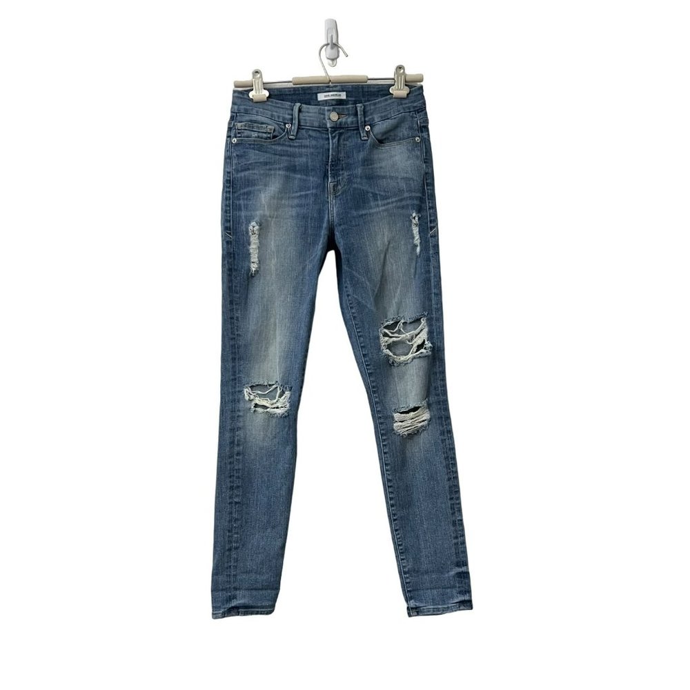 Good American Blue Distressed Skinny Jeans